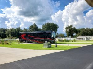 Premium RV sites with 20 X 72 concrete pads.