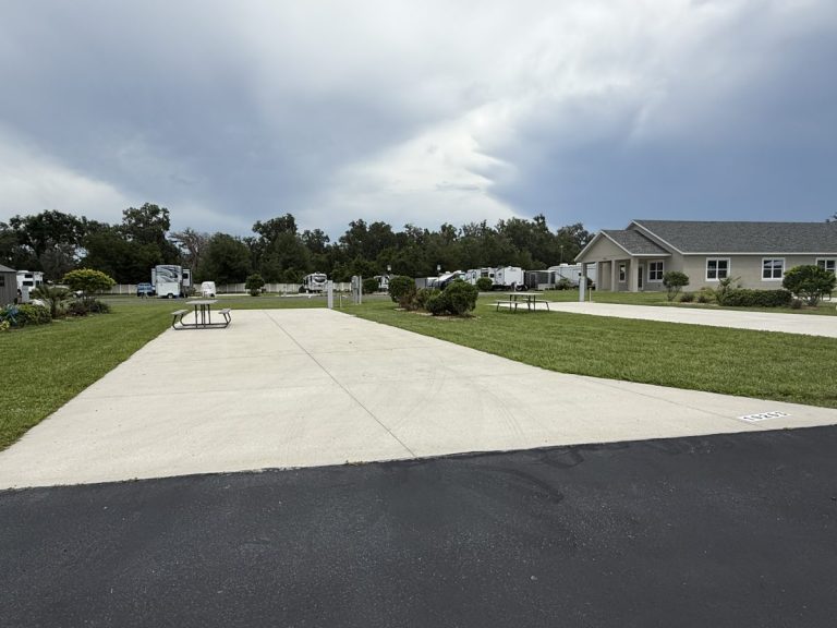 Premium RV site section near the event center at Sunshine Village, Central FL in Webster near The Villages