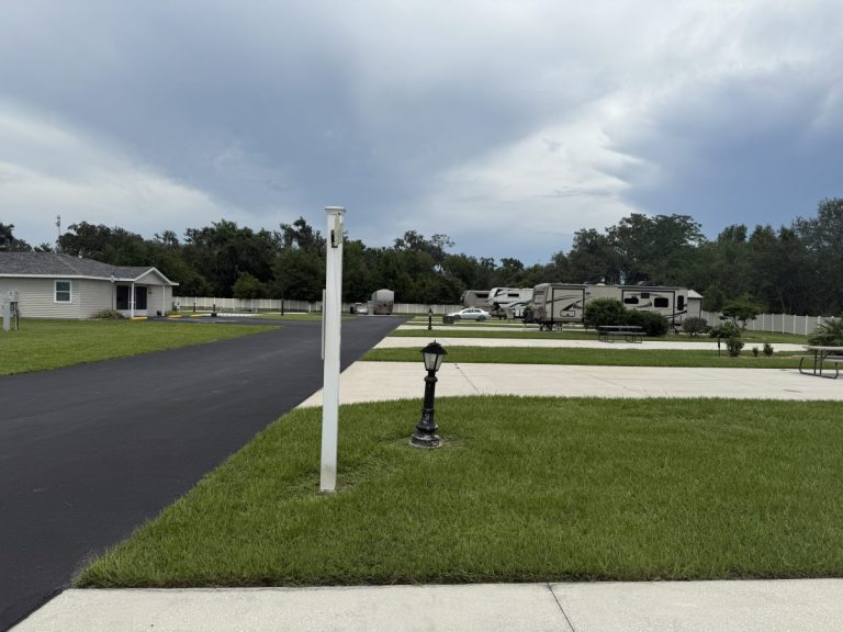 Premium RV site section at Sunshine Village, Central FL in Webster near The Villages